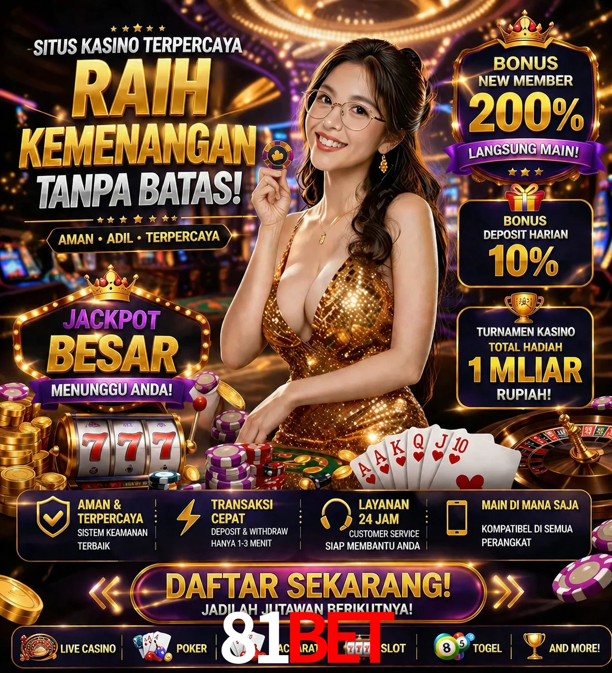 Roleta e blackjack 81bet